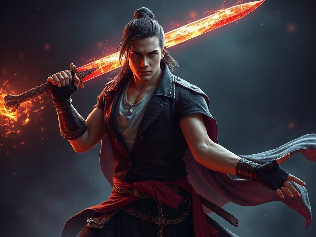 AI 魔劍士提示詞：一段生出理想的魔劍士角色