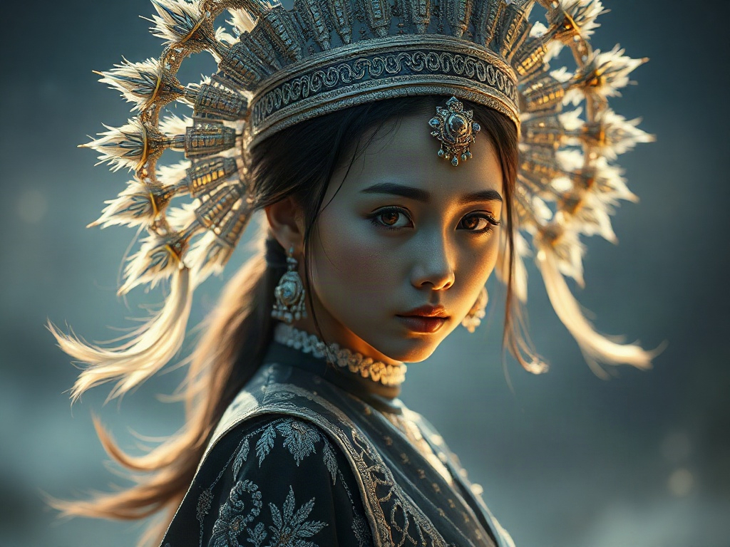 AI 苗族少女提示詞：一段生出理想的苗族少女角色
