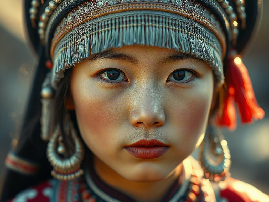 AI 苗族少女提示詞：一段生出理想的苗族少女角色