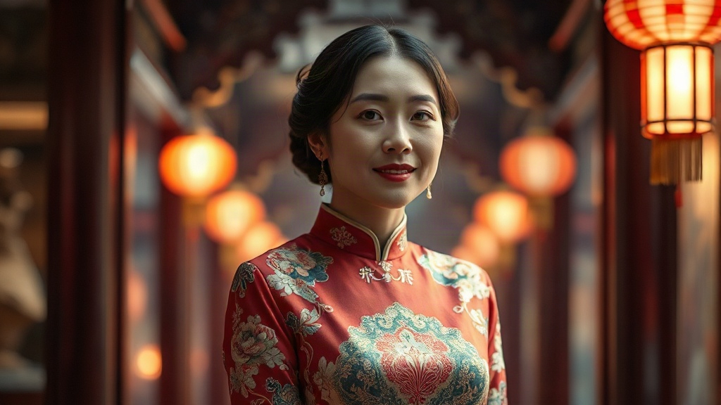 AI 改良旗袍女提示詞：一段生出理想的改良旗袍女角色