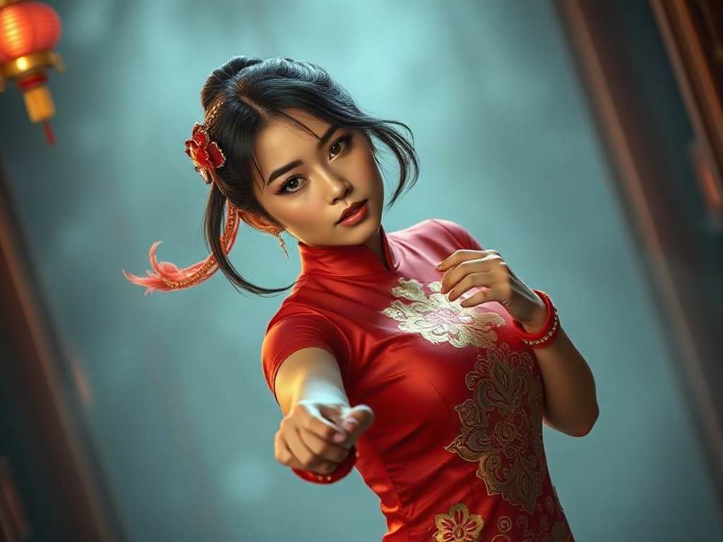 AI 改良旗袍女提示詞：一段生出理想的改良旗袍女角色