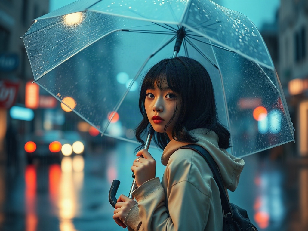 AI 雨天少女提示詞：一段生出理想的雨天少女角色