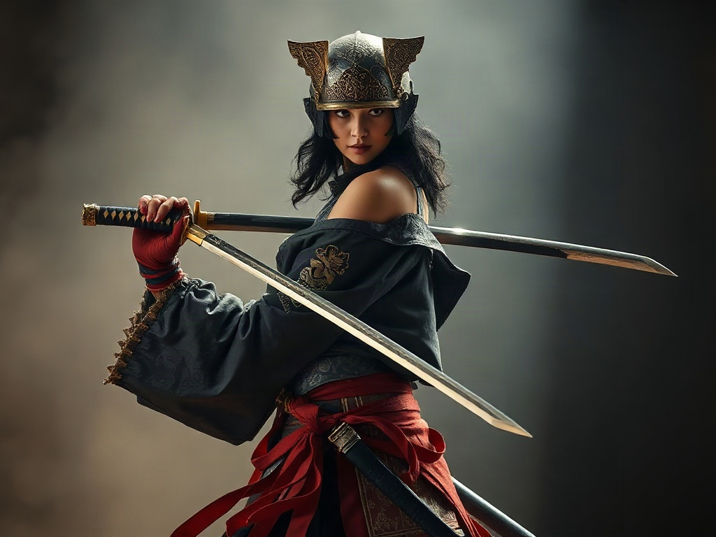 AI 女武士提示詞：一段生出理想的女武士角色