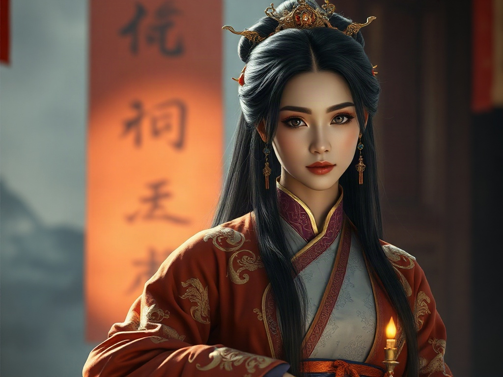 AI 唐朝貴妃提示詞：一段生出理想的唐朝貴妃角色