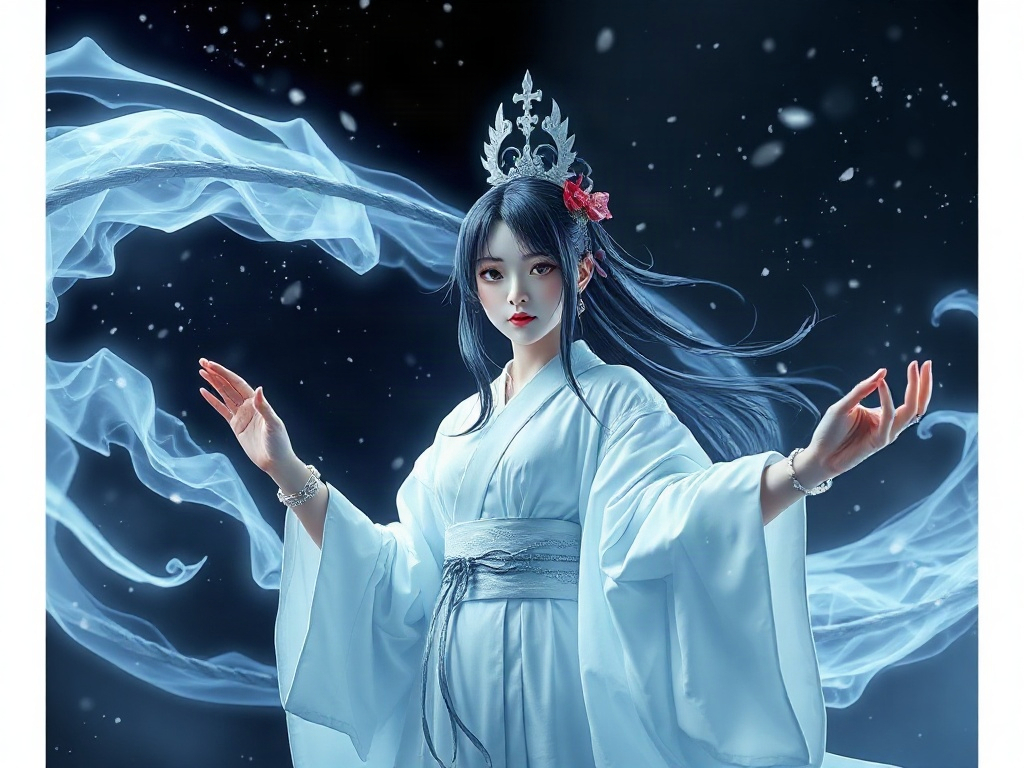 AI 雪女提示詞：一段生出理想的雪女角色