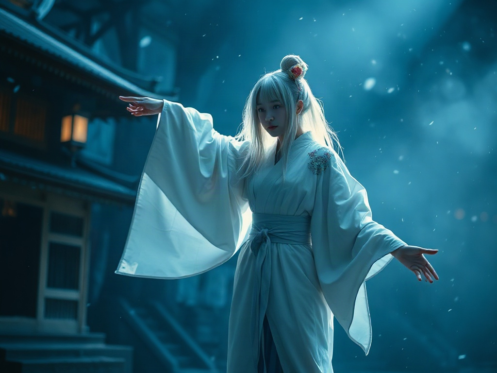 AI 雪女提示詞：一段生出理想的雪女角色