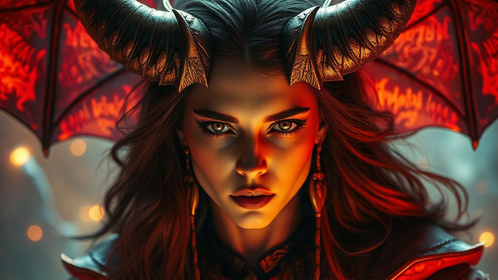 AI 女魔王提示詞範例：一鍵生成女魔王角色（附效果圖）