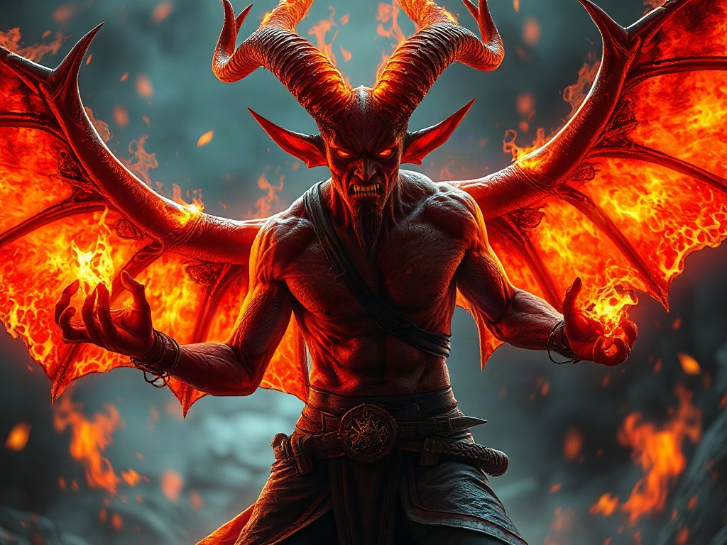 AI 炎魔提示詞範例：一鍵生成炎魔角色（附效果圖）