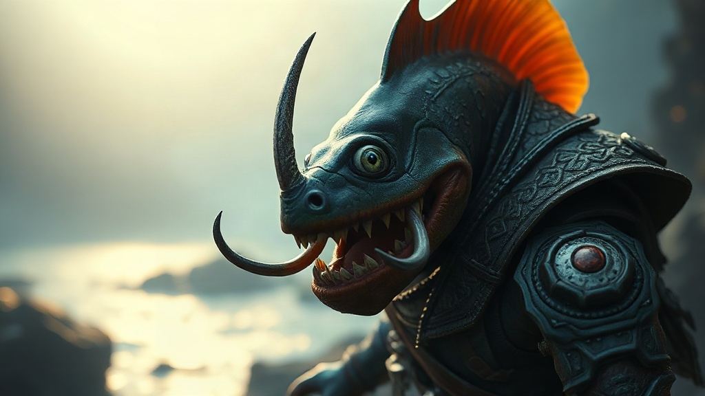 AI 魚人提示詞範例：一鍵生成魚人角色（附效果圖）