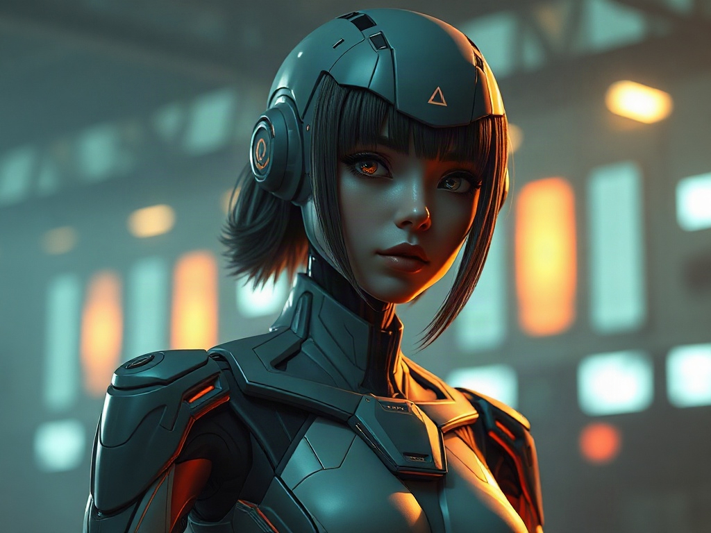 AI 人型機器人少女提示詞範例：一鍵生成人型機器人少女角色（附效果圖）
