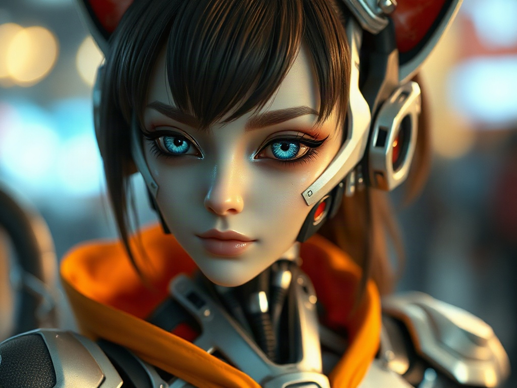 AI 機械貓娘提示詞範例：一鍵生成機械貓娘角色（附效果圖）