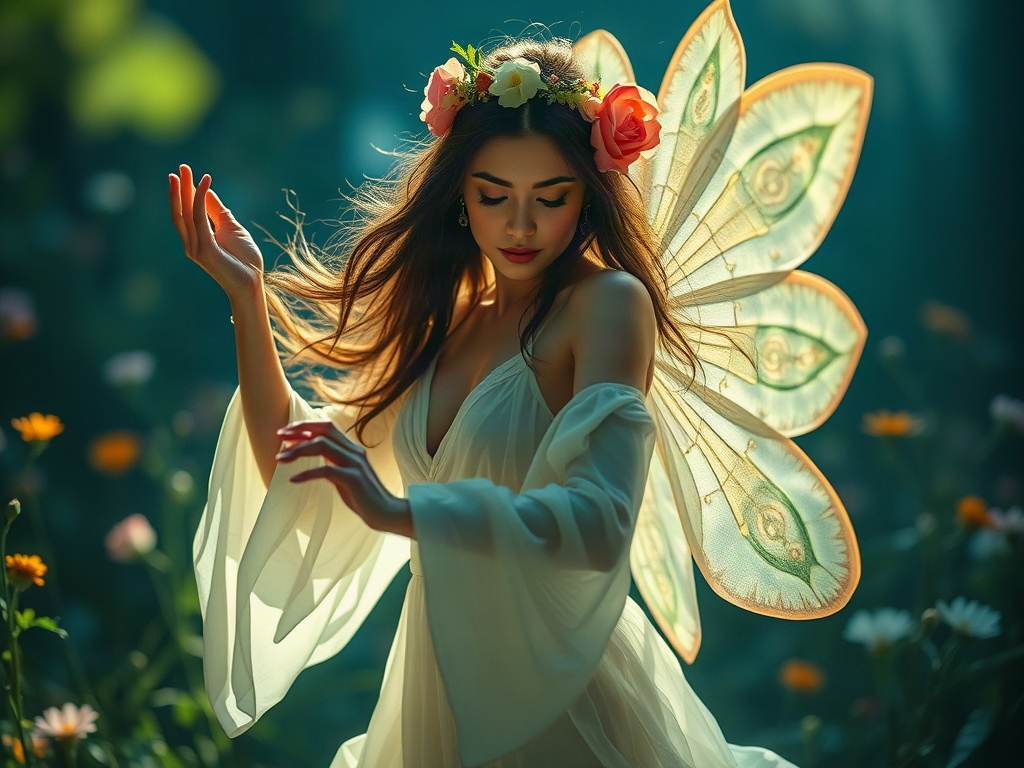 AI 花妖提示詞範例：一鍵生成花妖角色（附效果圖）