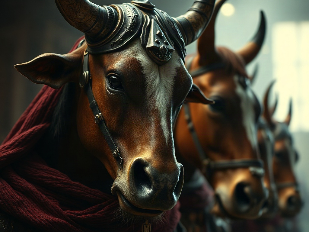 AI 牛頭馬面提示詞範例：一鍵生成牛頭馬面角色（附效果圖）