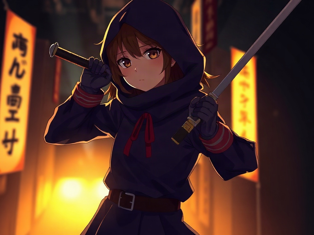AI 忍者少女提示詞範例:一鍵生成忍者少女角色(附效果圖)