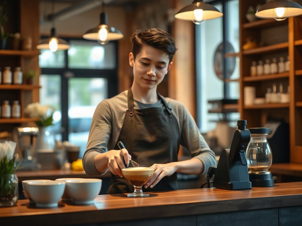 AI 咖啡師提示詞：文青咖啡廳店員的質感配方