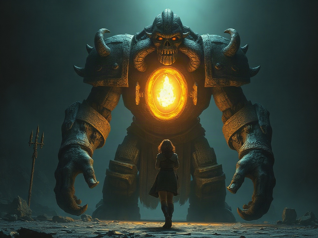 AI 石巨人魔像提示詞範例：一鍵生成石巨人魔像角色（附效果圖）