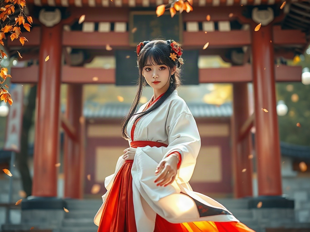 AI 巫女提示詞：神社紅白巫女的清麗配方