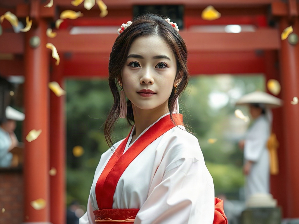 AI 巫女提示詞：神社紅白巫女的清麗配方