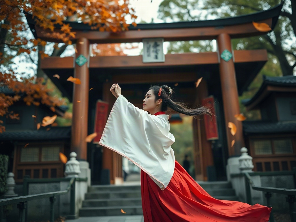 AI 巫女提示詞：神社紅白巫女的清麗配方