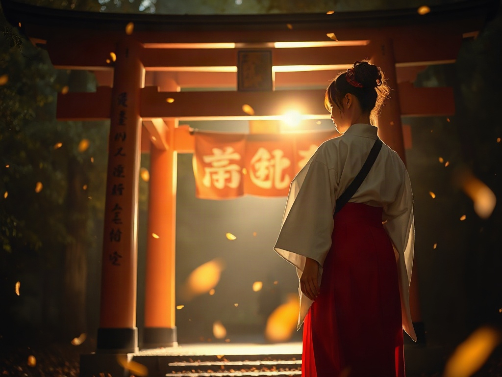 AI 巫女提示詞：神社紅白巫女的清麗配方