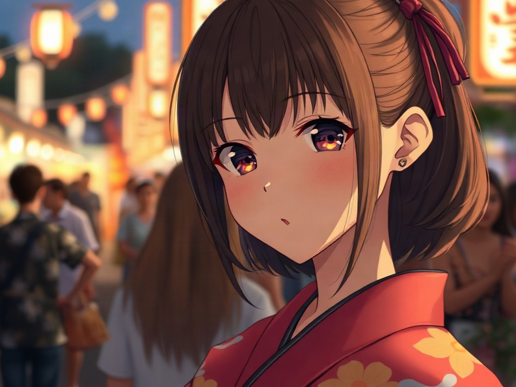AI 夏日祭典浴衣少女提示詞範例：一鍵生成夏日祭典浴衣少女角色（附效果圖）