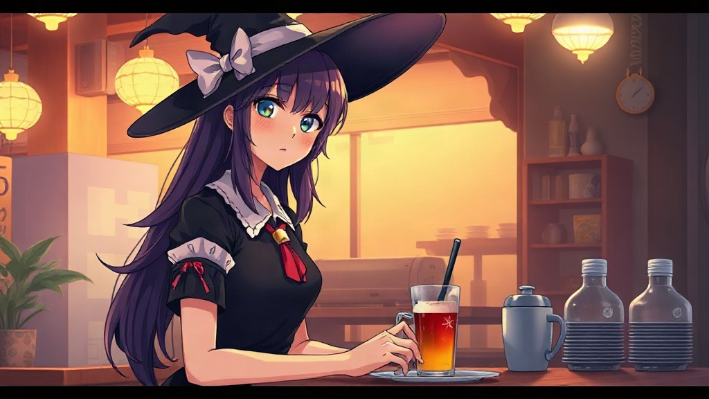 AI 魔女咖啡店員提示詞範例：一鍵生成魔女咖啡店員角色（附效果圖）