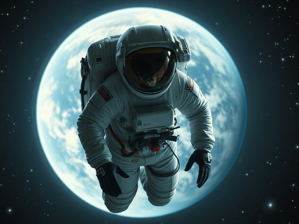 AI 太空人提示詞：星海之中的科幻宇航員