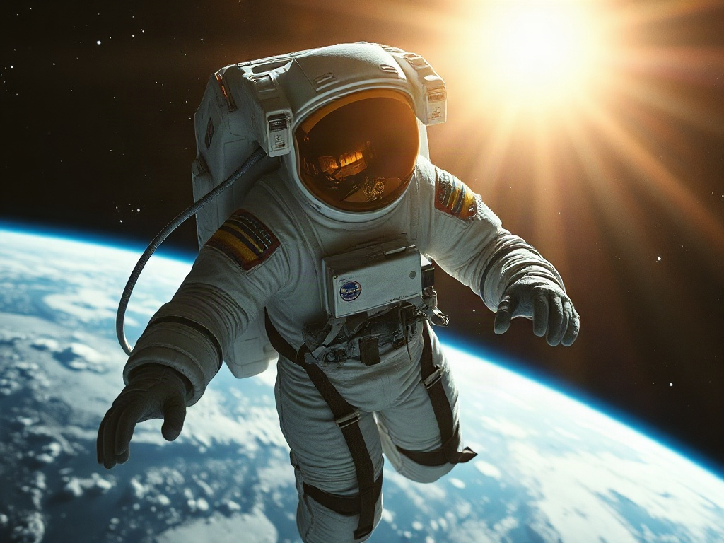 AI 太空人提示詞：星海之中的科幻宇航員