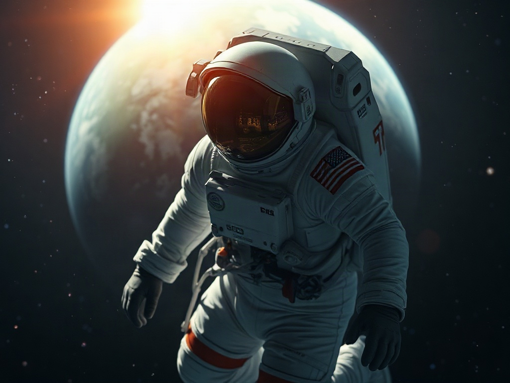 AI 太空人提示詞：星海之中的科幻宇航員