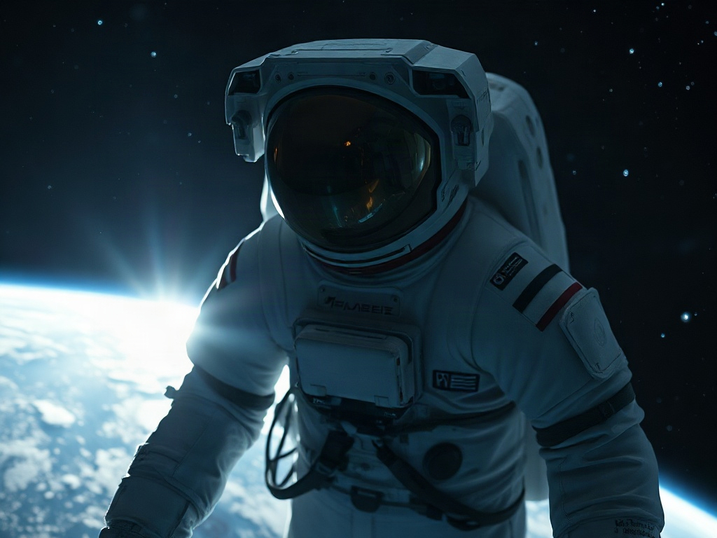 AI 太空人提示詞：星海之中的科幻宇航員