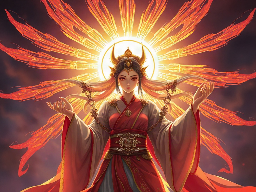AI 天照大神提示詞範例：一鍵生成天照大神角色（附效果圖）