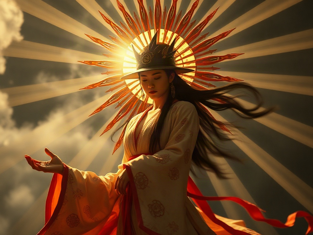 AI 天照大神提示詞範例：一鍵生成天照大神角色（附效果圖）