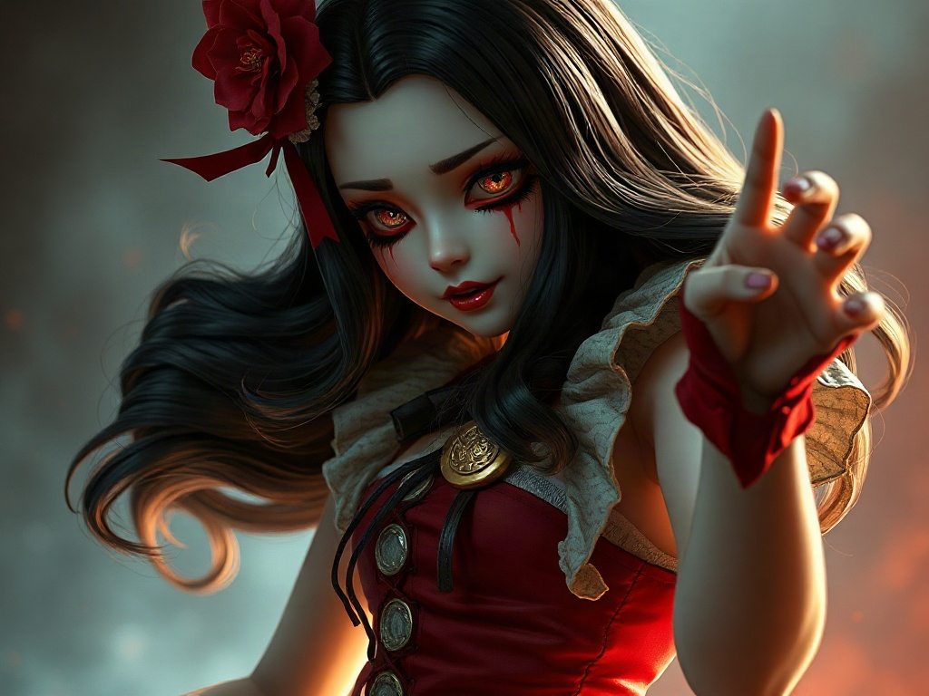 AI 詛咒人偶少女提示詞範例：一鍵生成詛咒人偶少女角色（附效果圖）