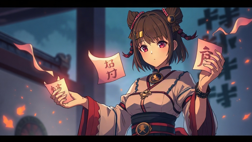 AI 陰陽師少女提示詞範例：一鍵生成陰陽師少女角色（附效果圖）