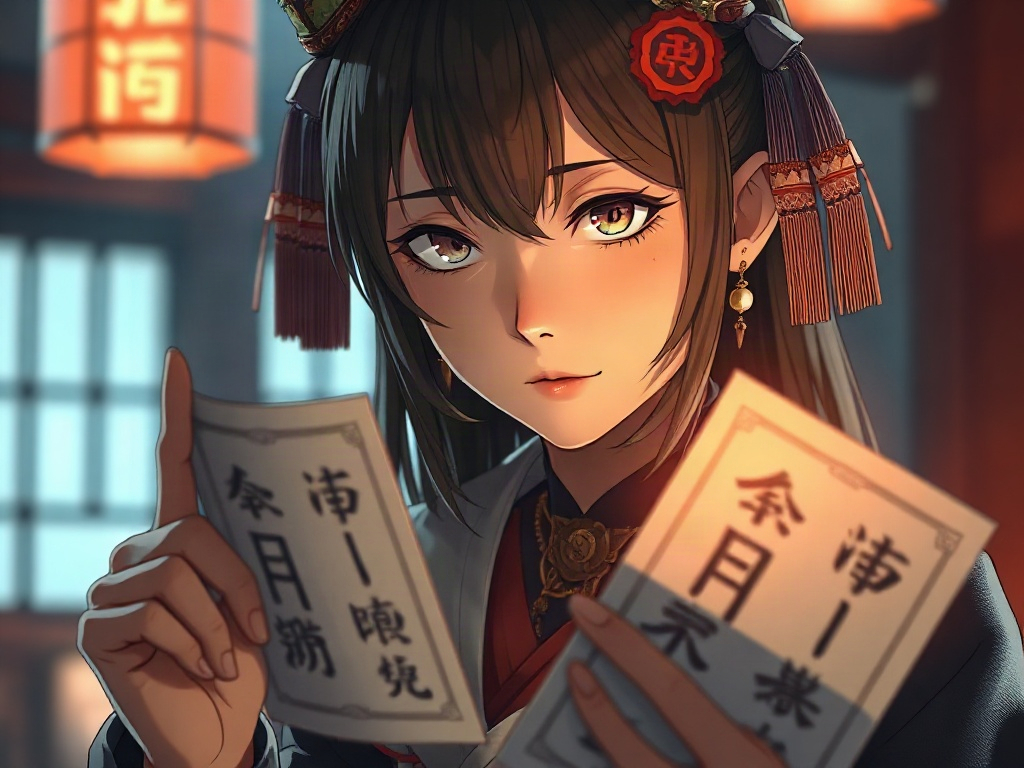 AI 陰陽師少女提示詞範例：一鍵生成陰陽師少女角色（附效果圖）