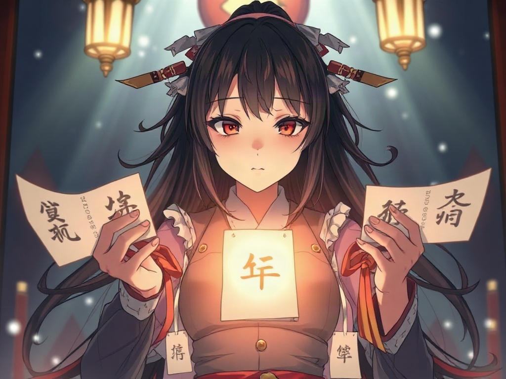AI 陰陽師少女提示詞範例：一鍵生成陰陽師少女角色（附效果圖）