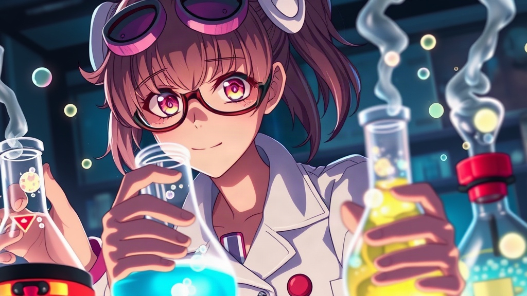 AI 瘋狂科學家少女提示詞範例：一鍵生成瘋狂科學家少女角色（附效果圖）