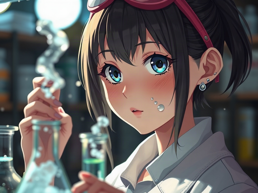 AI 瘋狂科學家少女提示詞範例：一鍵生成瘋狂科學家少女角色（附效果圖）