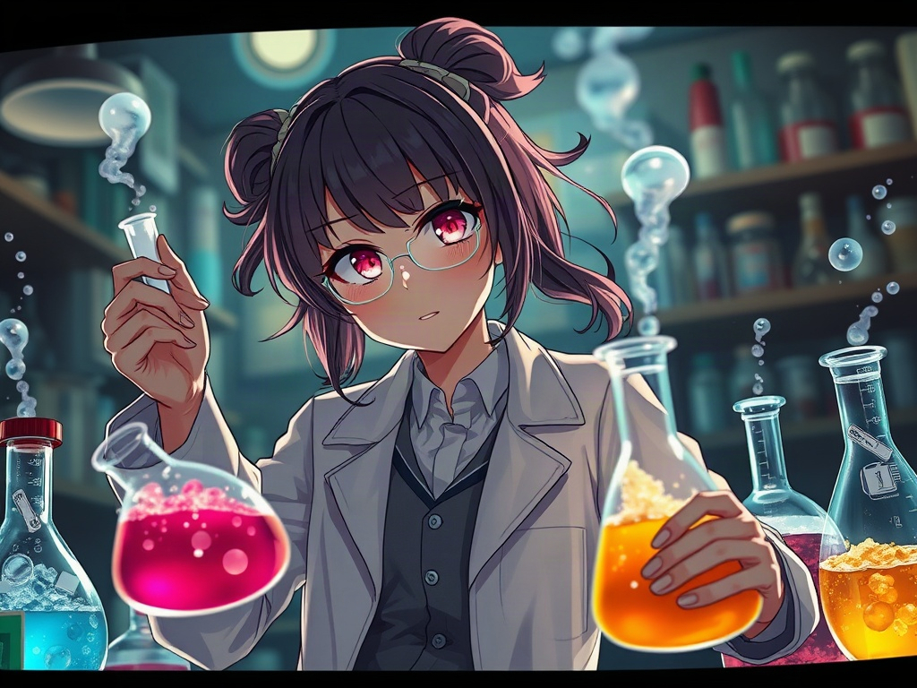 AI 瘋狂科學家少女提示詞範例：一鍵生成瘋狂科學家少女角色（附效果圖）
