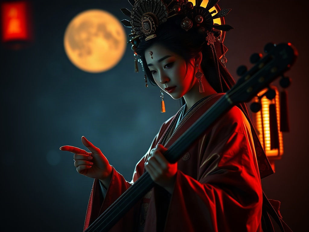 AI 辯才天提示詞範例：一鍵生成辯才天角色（附效果圖）