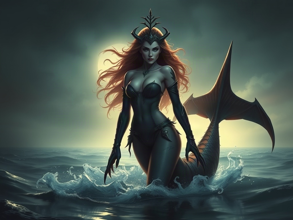AI 海妖魔物提示詞範例：一鍵生成海妖魔物角色（附效果圖）