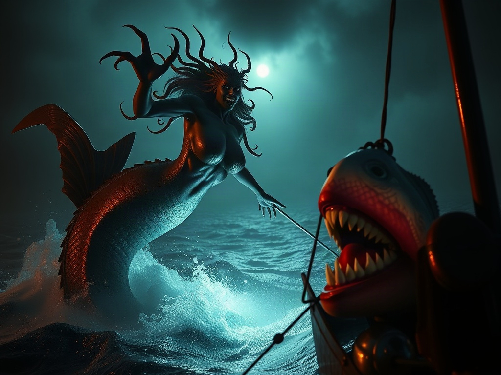 AI 海妖魔物提示詞範例：一鍵生成海妖魔物角色（附效果圖）