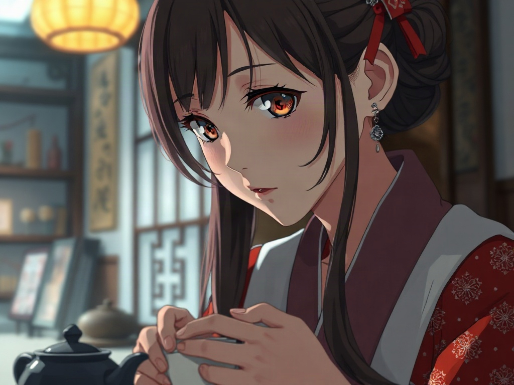 AI 茶道少女提示詞範例：一鍵生成茶道少女角色（附效果圖）