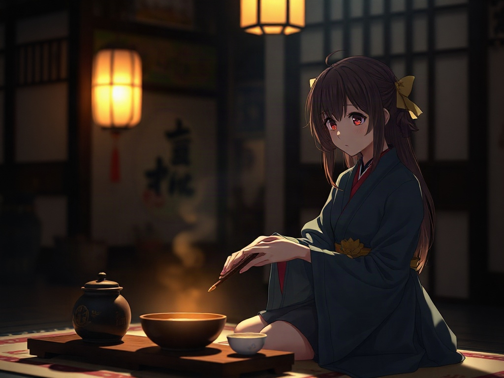 AI 茶道少女提示詞範例：一鍵生成茶道少女角色（附效果圖）
