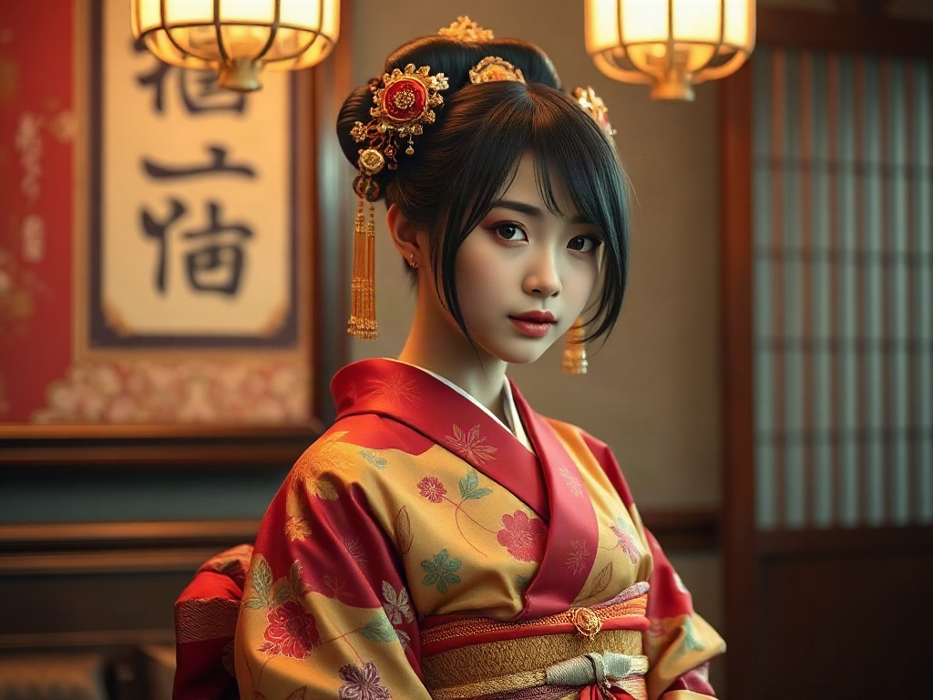 AI 花魁提示詞：絢爛江戶的華貴之美