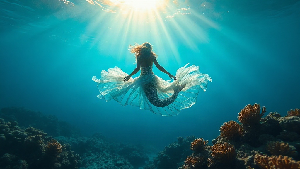 AI 美人魚提示詞：夢幻海洋的唯美人魚