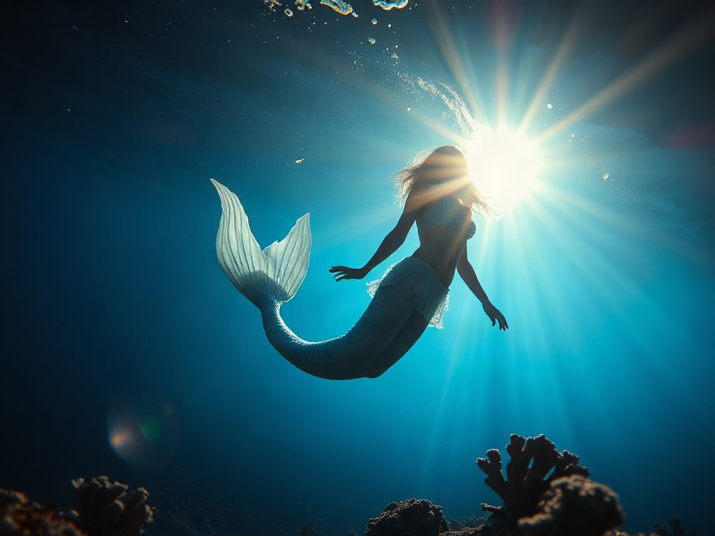 AI 美人魚提示詞：夢幻海洋的唯美人魚