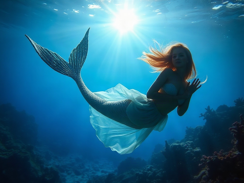 AI 美人魚提示詞：夢幻海洋的唯美人魚