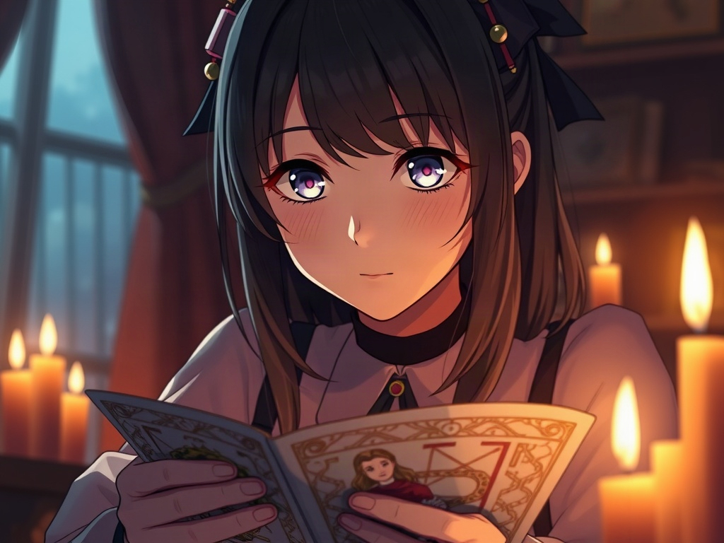 AI 塔羅占卜少女提示詞範例：一鍵生成塔羅占卜少女角色（附效果圖）