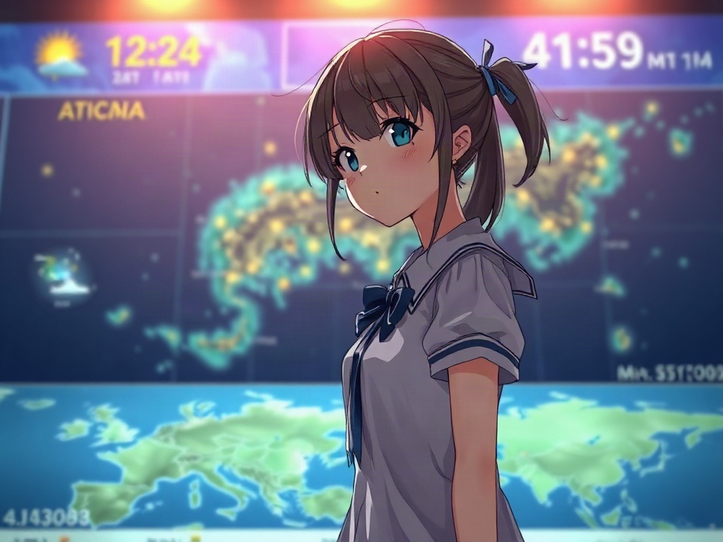 AI 天氣預報少女提示詞範例：一鍵生成天氣預報少女角色（附效果圖）